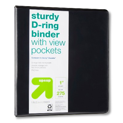 Photo 1 of 1" 3 Ring Binder Clear View - up & up™-12 pack 