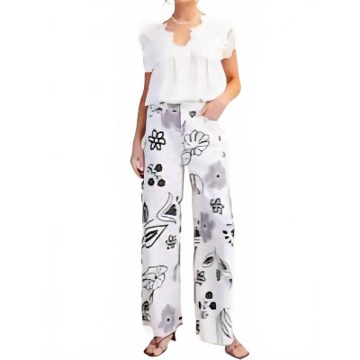 Women's Wide Leg Print Jeans - Easel S