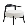 Upholstered Accent Chair, Modern Living Room Chairs, Reading Armchair for Sunroom Bedroom, Beige, Supports 300lbs - 4 of 4