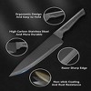 Itopfox 15-Piece Kitchen Knife Set with Block, Self-Sharpening, Dishwasher Safe, Includes 6 Steak Knives, Anti-Slip Handle, Black - 2 of 4