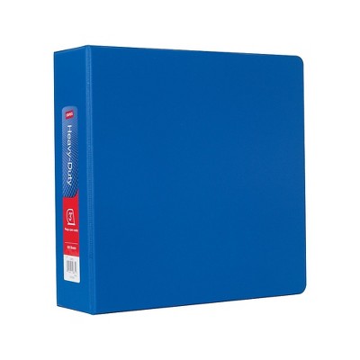 Staples Heavy Duty 3" 3-Ring Non-View Binder Blue (24659) 82678