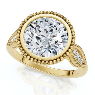 Pompeii3 2 1/5Ct Diamond Luna Lab Created Engagement Ring White, Yellow or Rose Gold