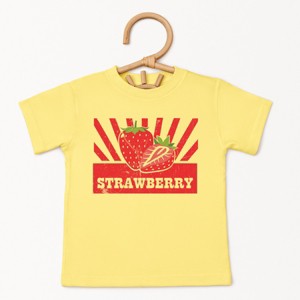 The Juniper Shop Strawberry Rays Toddler Short Sleeve Tee - 5T - Yellow - 1 of 4