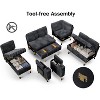 Vipbear 110" Modular Sectional Sleeper Sofa with Pull Out Bed, 7 Seat Chenille L Shaped Couch with Reclining Backrest|USB Ports Tool Free Assembly - 2 of 4