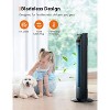 TaoTronics 35/36" Tower Fan Smart LED Display Panel Portable Fans 12H Timer 65°Oscillating Floor Fan with Remote & 3-Speed & 9-Mode,Black - 3 of 4