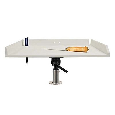 Taco Marine 32" Adjustable Poly Filet Table with Adjustable Gunnel Mount - Model 9975054