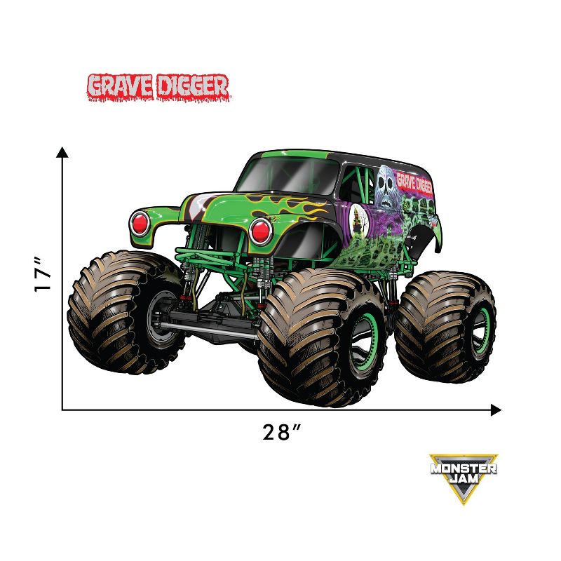 Grave Digger Kids&#39; Wall Decal - Decalcomania, 3 of 8