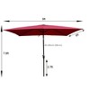 CAVINAS 6 x 9 FT Patio Umbrella with Push Button Tilt and Crank,Outdoor Waterproof Umbrella for Backyard,Poolside,Deck,Base Not Included - 3 of 4