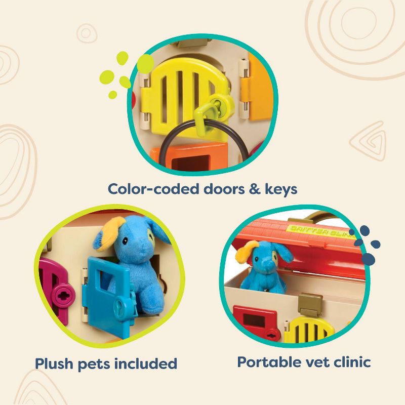 B. toys Toy Vet Kit for Kids Critter Clinic, 6 of 9