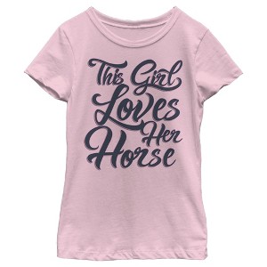 Girl's Lost Gods This Girl Loves Her Horse T-Shirt - 1 of 4