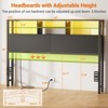 Aheaplus Storage Headboard with Power Outlets & Led Lights, Height Adjustable, Reversible Headboard - 3 of 4