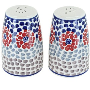 Blue Rose Polish Pottery S086 Manufaktura Salt and Pepper Shakers - 1 of 1