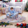 Hooseng Toddler Couch, 2-in-1 Plush Kids Fold-Out Sofa, Foldable Toddler Chair, Convertible Kids Sofa Lounger with Straight Armrests for Boys & Girls - 2 of 4