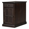 VYNXARIA Classic Vintage Livingroom End Table Side Table with USB Ports and One Multifunctional Drawer with cup holders, Antique Espresso - 3 of 4