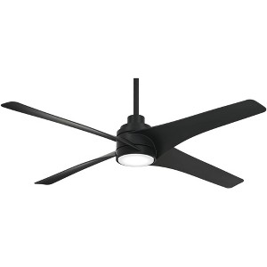 56" Minka Aire Modern Indoor Ceiling Fan with LED Light Remote Control Coal for Living Room Kitchen Bedroom Family Dining House - 1 of 4