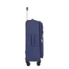 Vynxaria 3-Piece Blue Softshell Luggage Set 18" Spinner Suitcase Travel Bag Toiletry Pouch Lightweight Durable - 4 of 4