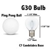 Novelty Lights Warm White Plastic G30 Globe Hanging LED String Light Replacement Bulbs E12 Candelabra Base 1 Watt - 2 of 4