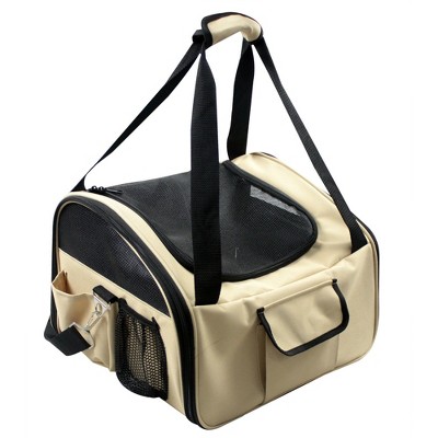 Munora Ultra-Lock Collapsible Safety Travel Pet Car Seat Carrier - 16.2"L x 13.4"W x 12"H