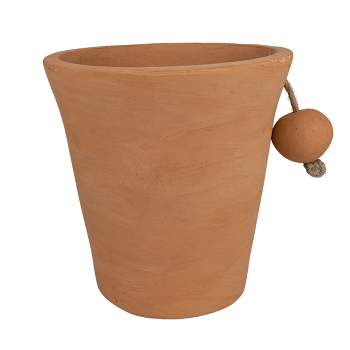 Bead Accent Terracotta & Jute Vase - Foreside Home & Garden