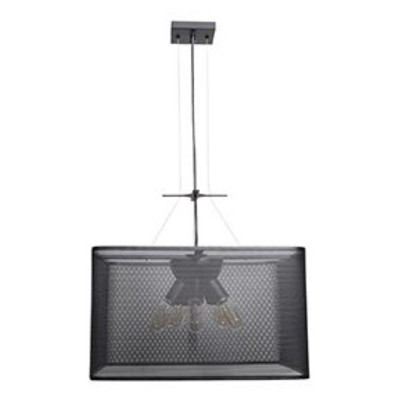 Epic Black Metal LED 20" Indoor/Outdoor Square Pendant