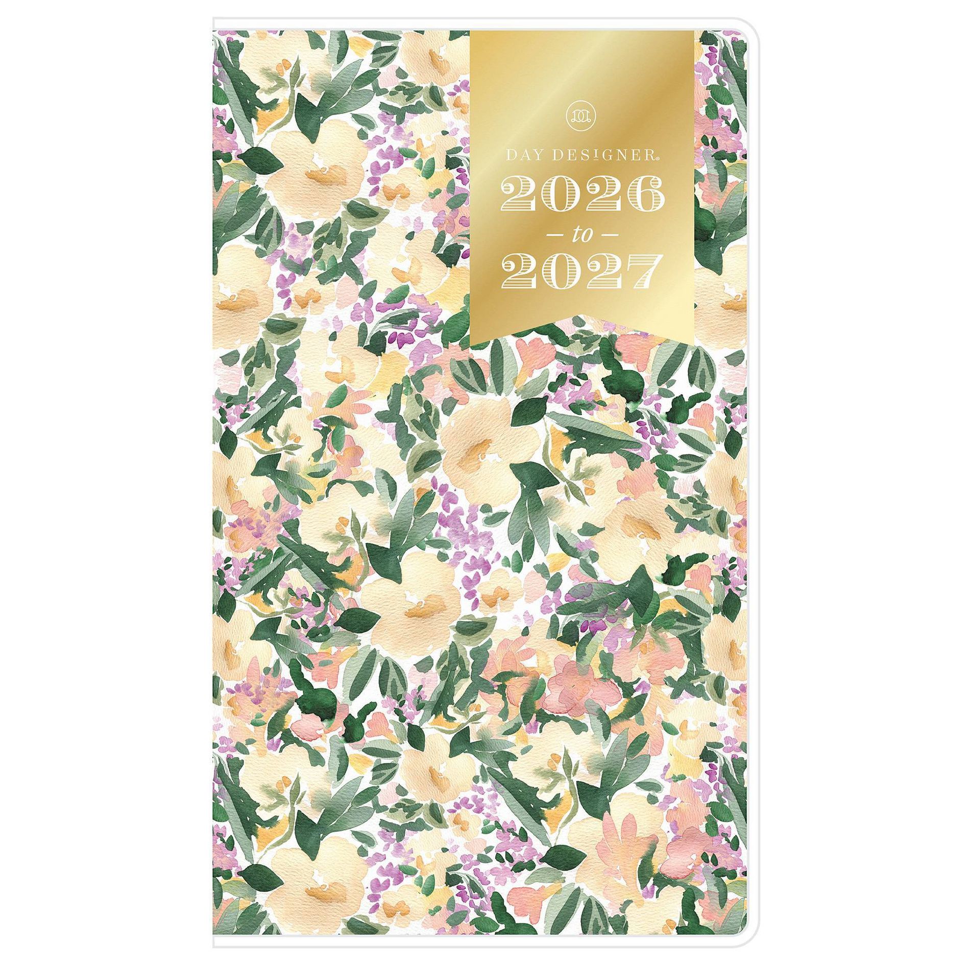 Blue Sky Day Designer 2026-2027 Monthly Planning Calendar 3.625"x6.125" Marjorie Floral Clear