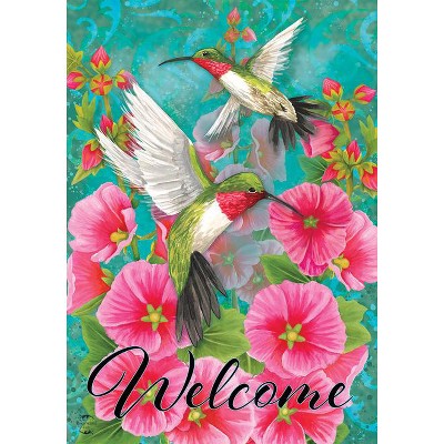 Hummingbird Dance Spring Garden Flag 18" x 12.5" Polyester