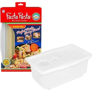 Fasta Pasta Microwave Spaghetti Cooker -The Original Fasta Pasta Family Size- Quickly Cooks up to 8 Servings- No Mess  Sticking. - 1 of 4
