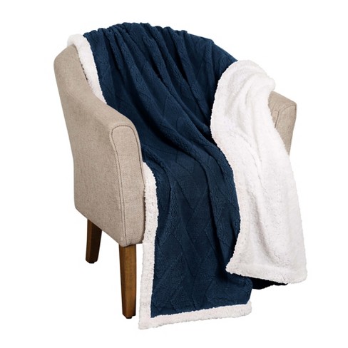 Navy and gray throw blanket hot sale