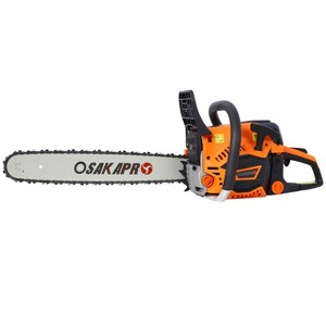 BABYYER 62CC Gas Powered Chainsaw, 20 Inch 2-Cycle Petrol Handheld Chain Saw, Gasoline Gas Chainsaws for Tree Wood Cutting - 1 of 4