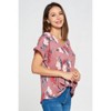 WEST K Women's Leah V Neck Short Dolman Sleeve Front Knob Blouse - 3 of 3