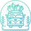 Men's Design By Humans Christmas Van By VEKTORKITA Tank Top - 2 of 3