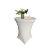 Slickblue Round Spandex Table Cover – Fits 32" or 36" Dia. x 42" High Tables, Wrinkle-Free Stretch Fit, 10 Colors - 2 of 3