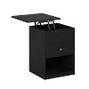 Furinno Modern Lift Top Coffee Table Nightstand W/Storage Compartment & Drawer & Open Cube Sofa Side End Table Living Room Home Furniture,Americano - 3 of 4