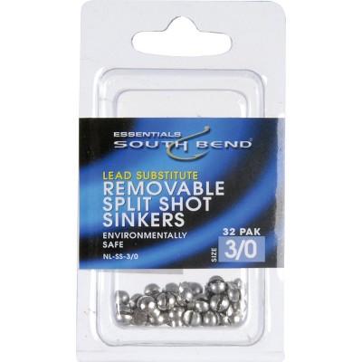 SouthBend  Size 3/0 Lead-Free Split Shot Sinker (32-Pack) NLSS30