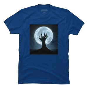 Men's Design By Humans Halloween! Zombie Hand Reaching from Grave T-Shirt By EBCD T-Shirt - 1 of 3
