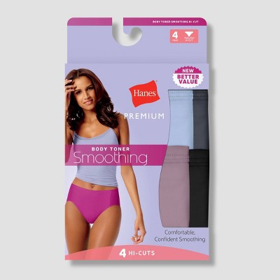 Hanes Premium Women's 4pk Tummy Control HiCut Underwear - Color