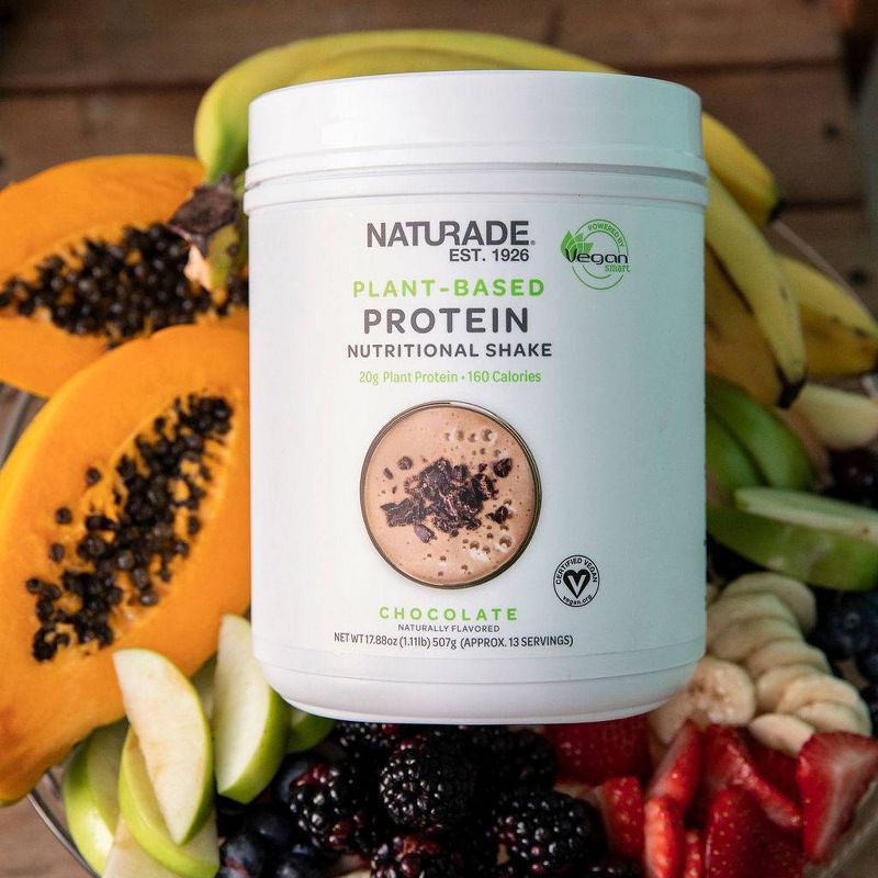 Naturade Vegan Plant-Based Plant Based Protein Shake - Chocolate - 16.5oz, 3 of 6
