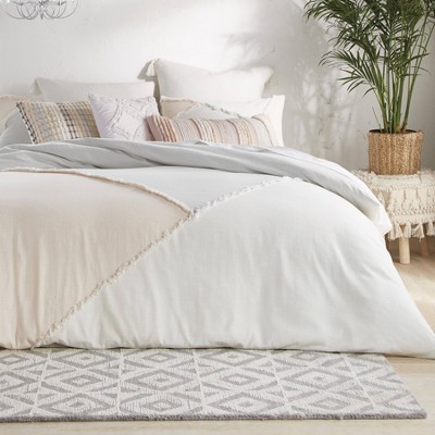 Peri Home 3pc Full/queen Clipped Honeycomb Comforter Set Light Gray : Target