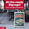 Jumbl 24" x 36" A-Frame Signboard 2-Sided Sidewalk Sign w/Portable Wheels Sandwich Board - 2 of 4