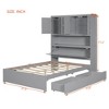 TIRAMISUBEST Full Size Platform Bed with Charging Station, Wooden Bed Frame with Storage Headboard & Drawers - 4 of 4