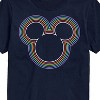 Men's - Disney - Mickey Logo Rainbow Outline Short Sleeve Graphic T-Shirt - 2 of 4