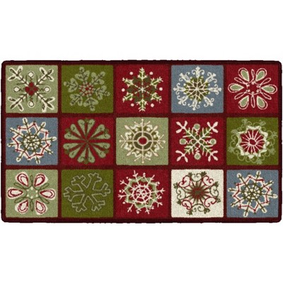 1'6"x2'8" Rectangle Indoor and Outdoor Santa Nylon Accent Rug Multicolored - Brumlow Mills