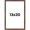 PosterPalooza | Classic Modern Brown Picture Frame - UV Acrylic, Foam Board Backing, Hanging Hardware - 2 of 4