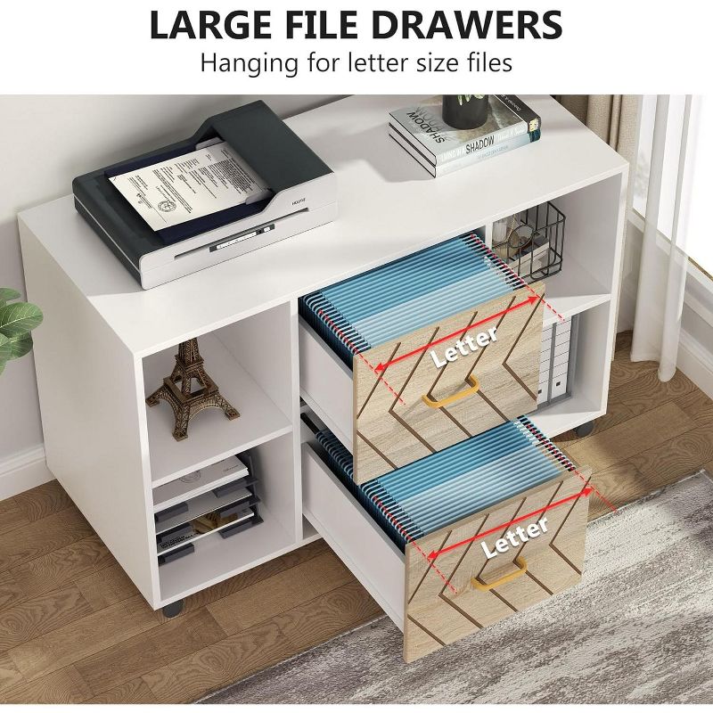 Tribesigns 2 Drawer File Cabinet, 4 of 7