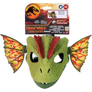 Mattel Jurassic World Role-Play Mask, Dilophosaurus with Venom Launching Water Feature - 1 of 4