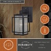 VAXCEL Hyde Park Dusk to Dawn Bronze Mission Outdoor Wall Light Lantern Clear Glass - 3 of 4