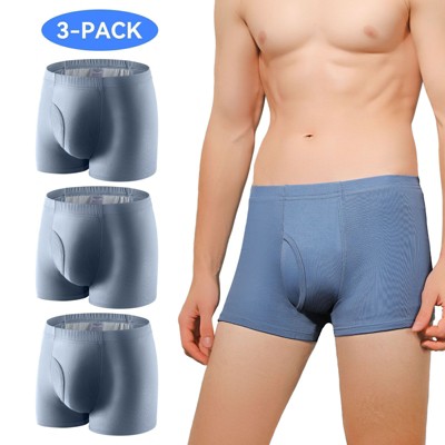 CARER 3pk Washable Incontinence Boxer for Men 8oz High Absorbency Incontinence Briefs for Bladder Leak Protection Reusable