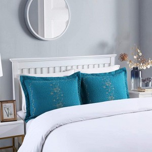Marcielo 2 Pack Embroidery Pillow Shams Throw Pillow Cover - 1 of 4