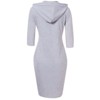 BLUEMING Womens 3/4 Sleever Hoodie Dress Bodycon Sweat Dress with Front Pocket Sweatshirt Dress Pencil Dress Lounge Dress - 2 of 4