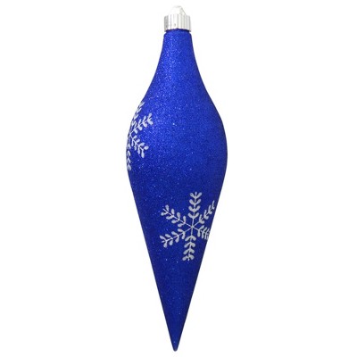 Christmas by Krebs Blue and Silver Shatterproof Christmas Long Drop Ornament 12.5" (320mm)